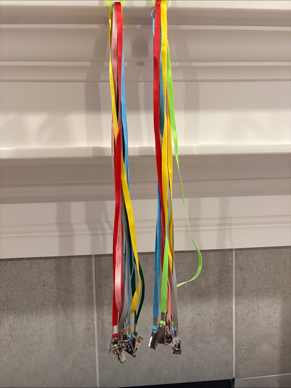 Colorful Ribbon Lanyards with Metal Clips - Multicolor